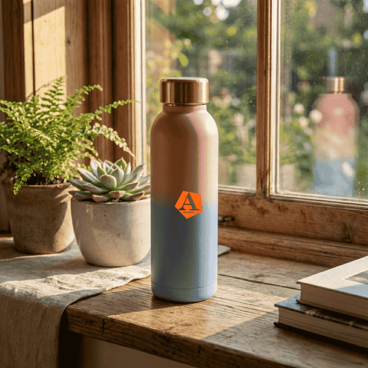 Jivan Pastel Dual - Tone Pure Copper Water Bottle | Handmade Ayurvedic Bottle - Adroit India