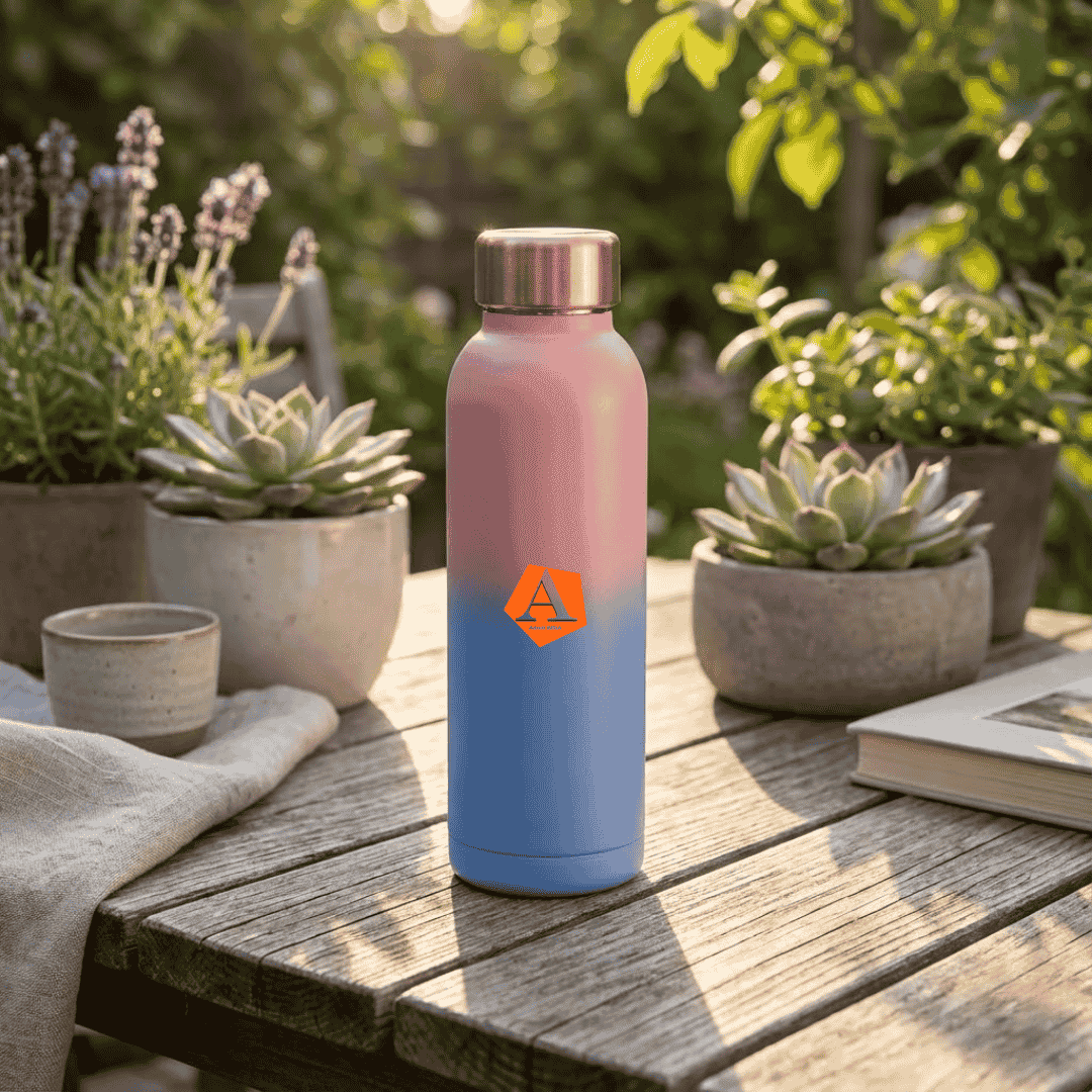 Jivan Pastel Dual - Tone Pure Copper Water Bottle | Handmade Ayurvedic Bottle - Adroit India
