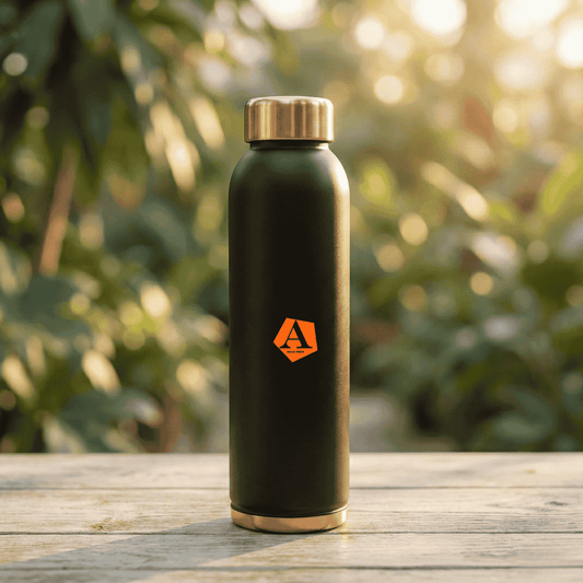 Jivan Matte Black Pure Copper Water Bottle 950 ML | Luxury Ayurvedic Copper Bottle – Adroit India