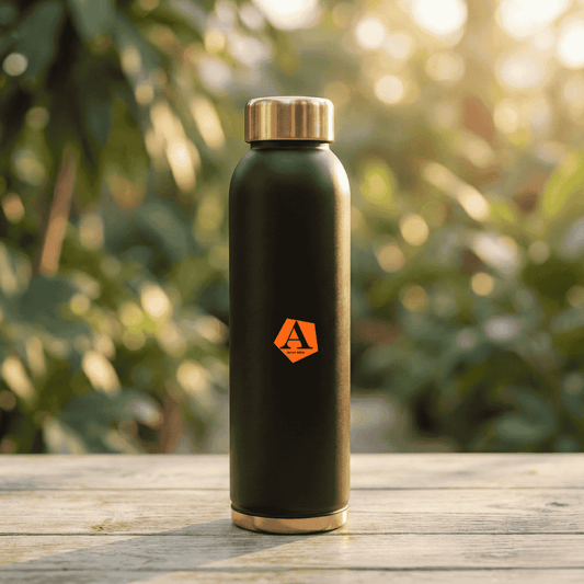 Jivan Matte Black Pure Copper Water Bottle 950 ML | Luxury Ayurvedic Copper Bottle – Adroit India - Adroit India