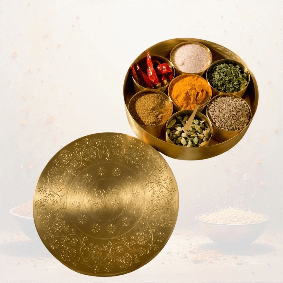 BRASS MASALA BOX - Adroit India