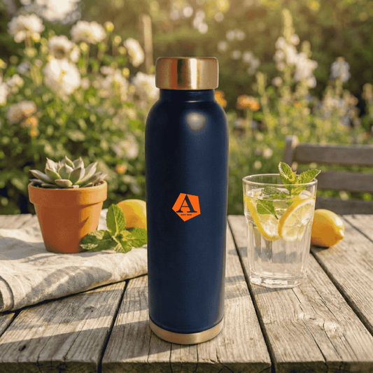 Jivan Dark Blue Pure Copper Water Bottle 950 ML | Luxury Ayurvedic Copper Bottle – Adroit India