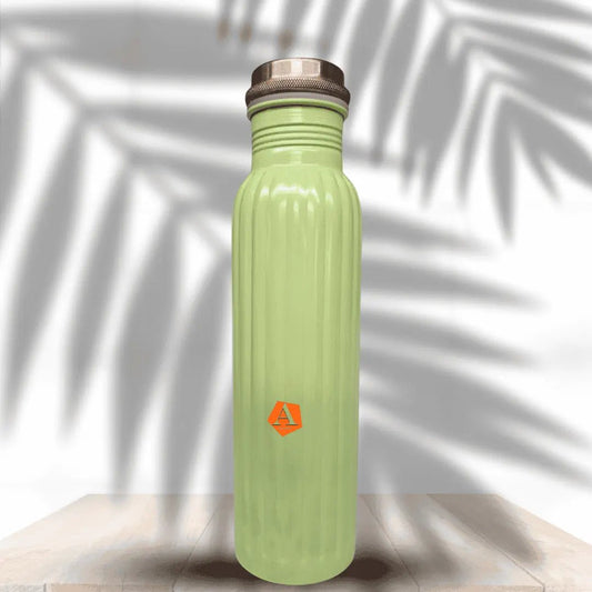 Amrit Sage Green Plain Pure Copper Water Bottle | BIS Certified Handmade – Adroit India - Adroit India