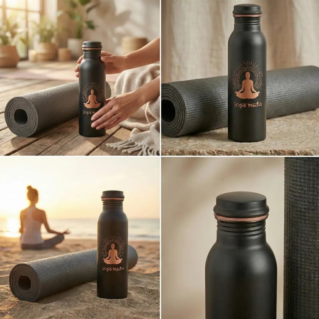 "Yoga Mantra" Pure Copper Bottle - Adroit India