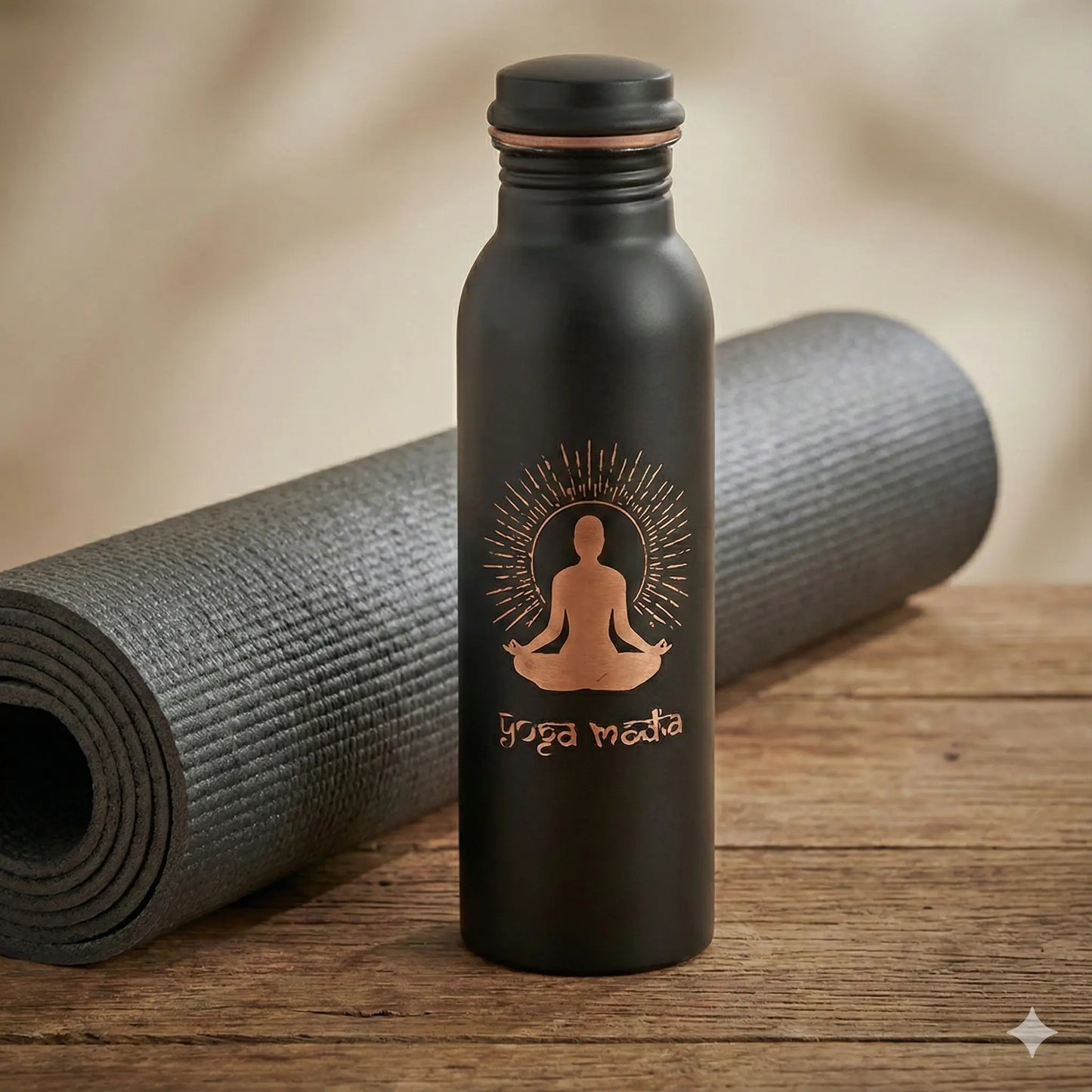 "Yoga Mantra" Pure Copper Bottle