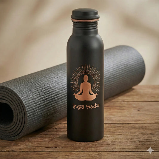 "Yoga Mantra" Pure Copper Bottle - Adroit India
