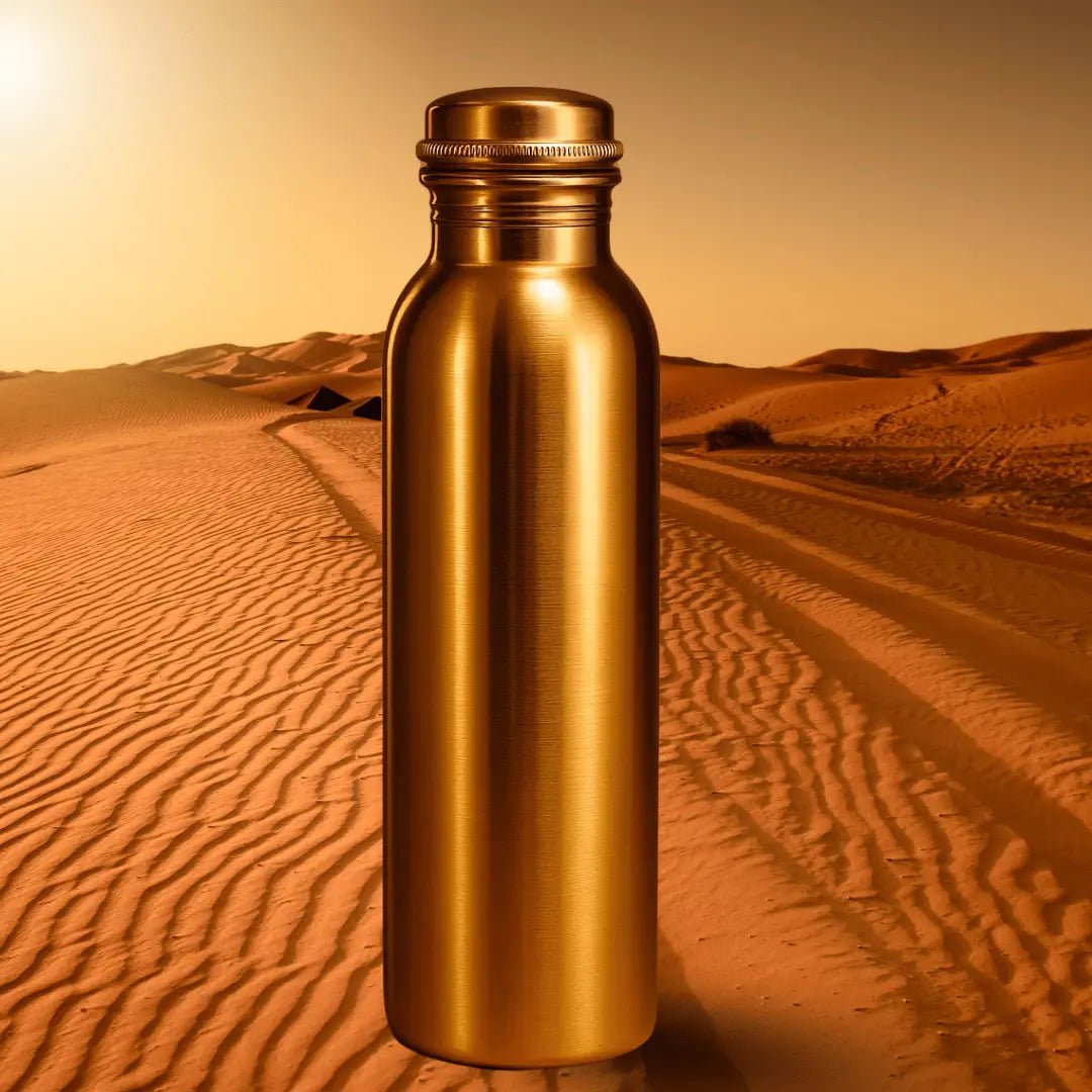 Amrit Plain Pure Copper Water Bottle | BIS Certified Handmade Bottle – Adroit India - Adroit India