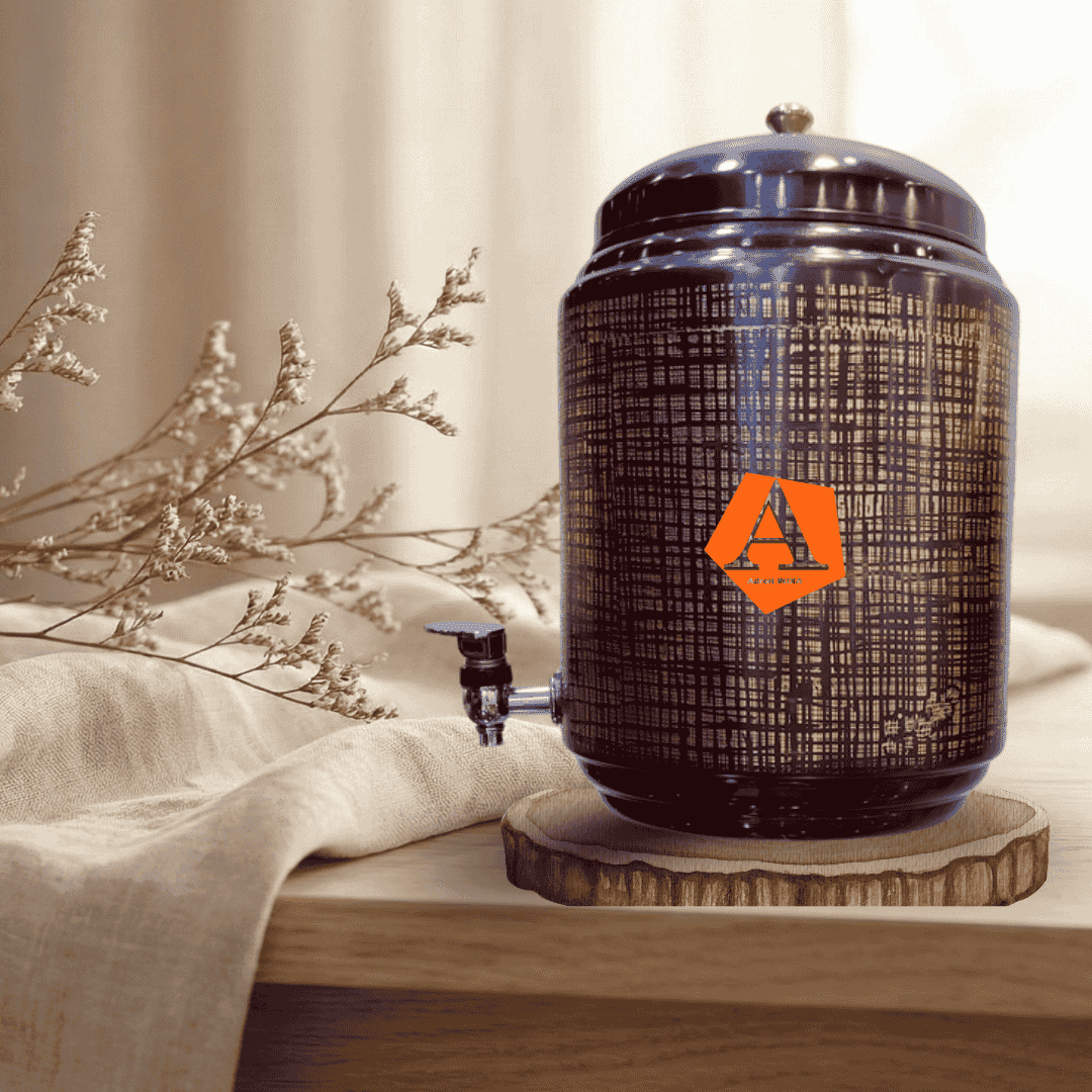 Antique Royale Pure Copper Water Dispenser with Tap | Handcrafted Ayurvedic Dispenser – Adroit India - Adroit India