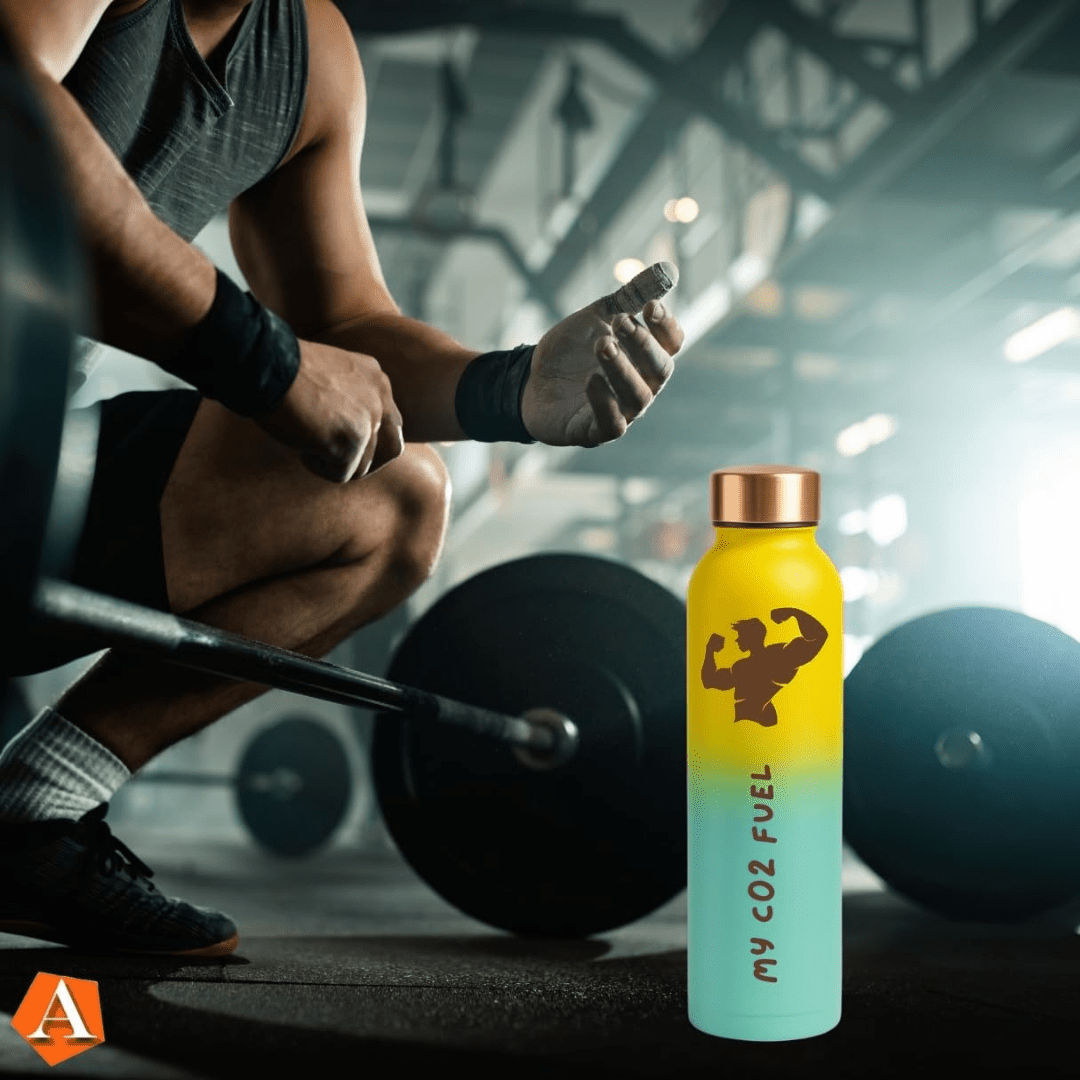 Pure Copper Water Bottle – Custom Name | Valentine Gift, Best Gift for Brother, Best Friends & Friendship Day - Adroit India