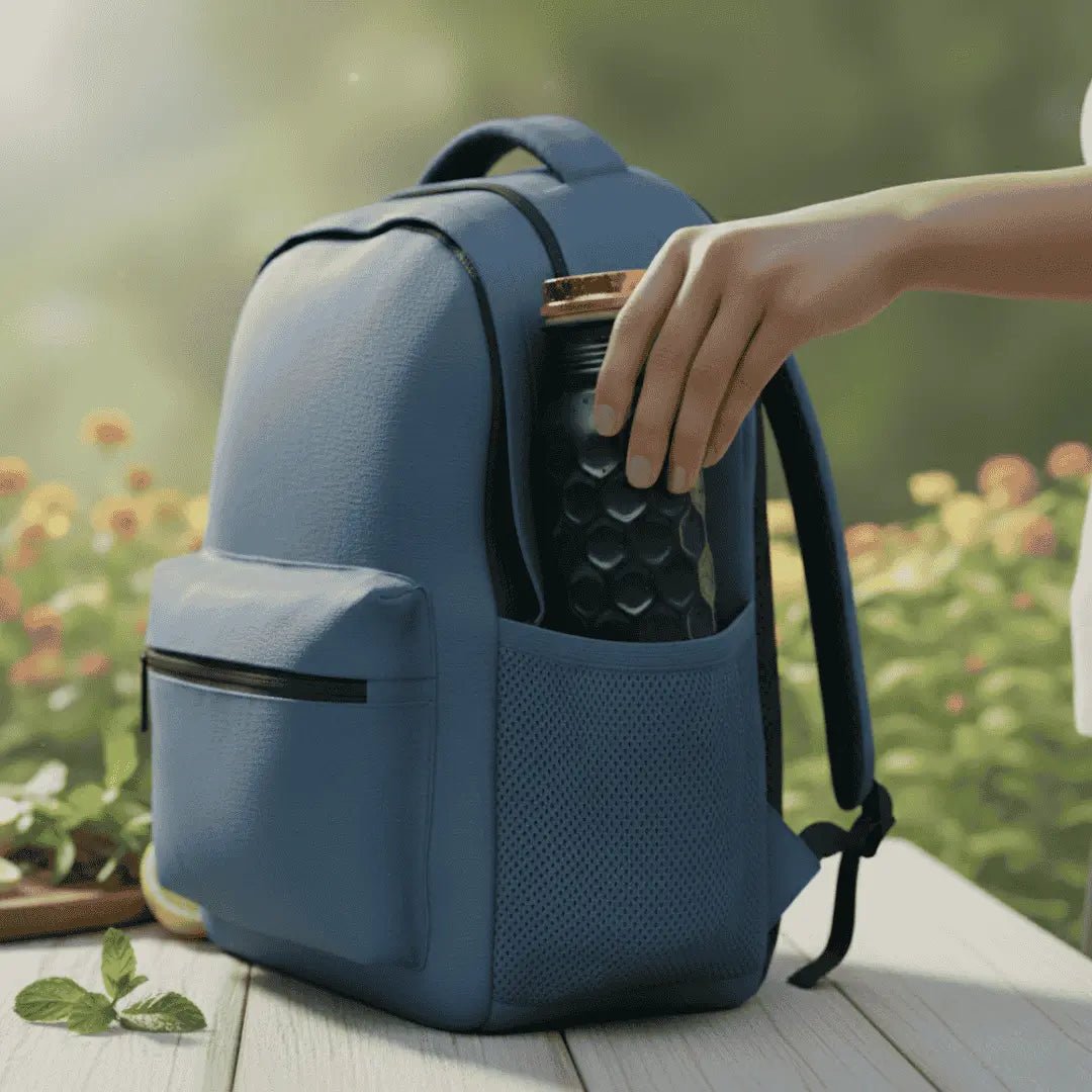 Amrit Forest Green Honeycomb Pure Copper Water Bottle | BIS Certified Detox Bottle – Adroit India - Adroit India